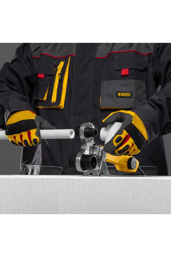 Аппарат для сварки пластиковых труб DWP-750, 750 Вт, 0-300 град, 4 насадки, 20-40 мм Denzel