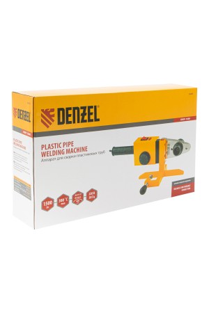 Аппарат для сварки пластиковых труб DWP-1500, 1500 Вт, 260-300 град, комплект насадок, 20-63 мм Denzel