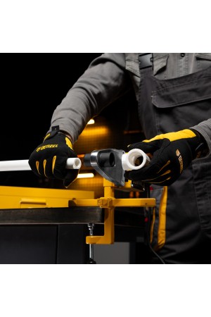 Аппарат для сварки пластиковых труб DWP-1500, 1500 Вт, 260-300 град, комплект насадок, 20-63 мм Denzel