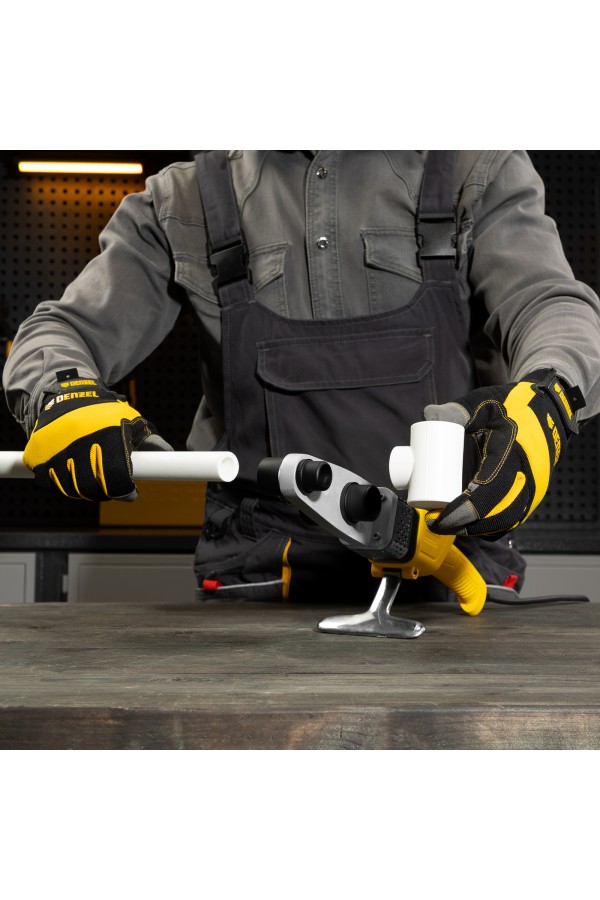 Аппарат для сварки пластиковых труб DWP-800, Х-Pro, 800 Вт, 300 град, комплект насадок, 20-32 мм Denzel