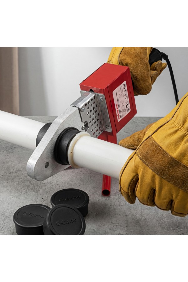 Аппарат для сварки пластиковых труб К W 800, 800 Вт, 300 °C, 20-25-32-40-50-63 мм, металлический кейс Kronwerk