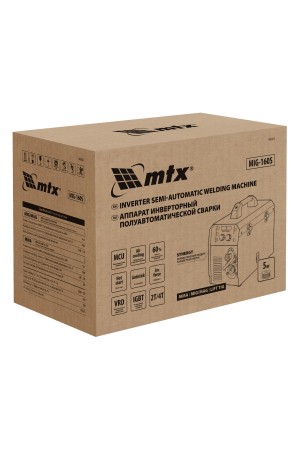 Аппарат инвертор. полуавтомат. cварки MIG-160S, 160A, ПВ 60%, катушка 5 кг MTX