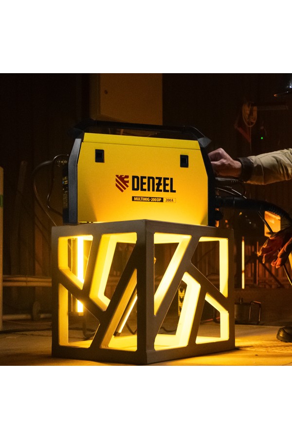 Аппарат инвертор. полуавтомат. сварки MultiMIG-200DP Synergy Double Pulse, 200 А, ПВ 80% Denzel