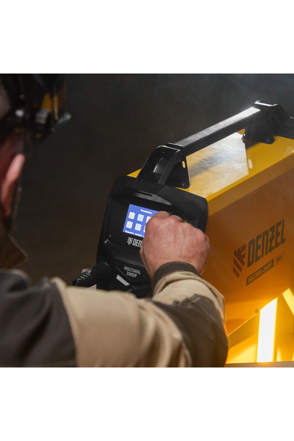 Аппарат инвертор. полуавтомат. сварки MultiMIG-200DP Synergy Double Pulse, 200 А, ПВ 80% Denzel