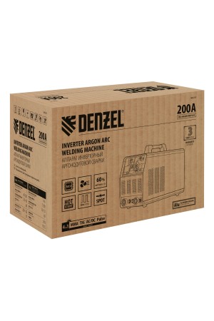 Аппарат инвертор. аргонодуговой сварки ITIG-200 ACDC Mix Pulse, 200 А, ПВ 60%// Denzel