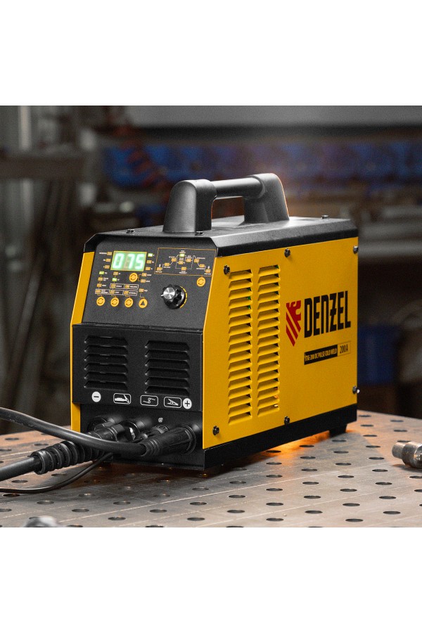 Аппарат инвертор. аргонодуговой сварки ITIG-200 DС Pulse Cold Weld, 200 А, ПВ 60% Denzel