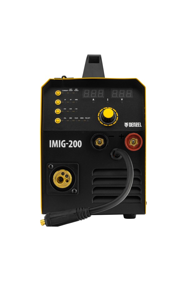 Аппарат инвертор. полуавтомат. cварки IMIG-200, 200 А, ПВ 60%, катушка 5 кг Denzel