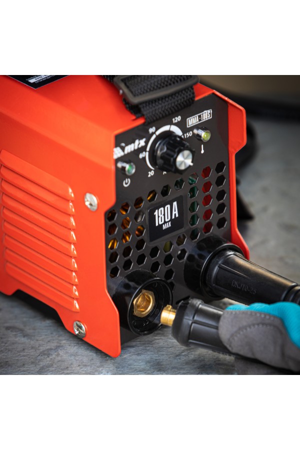 Инверторный аппарат дуговой сварки MMA-180S, 180 А, ПВ60%, диаметр электрода 1,6-4 мм MTX