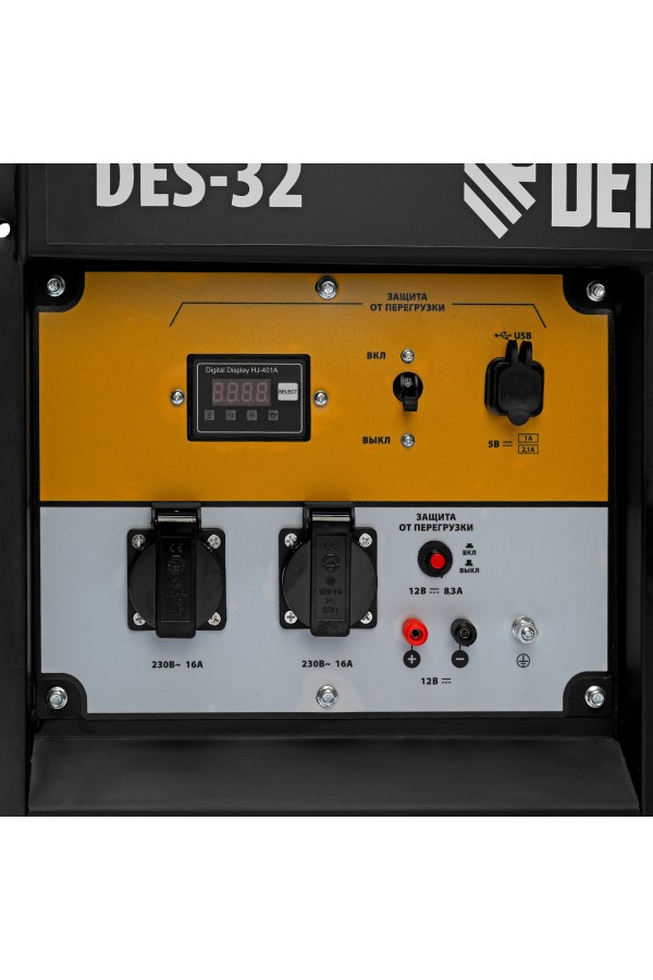 Генератор дизельный DES-32, 3,2 кВт, 230 В, 11 л, ручной стартер Denzel