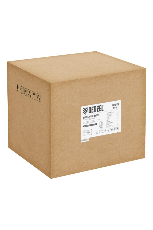 Генератор дизельный DES-55E, 5,5 кВт, 230 В, 11 л, электростартер Denzel