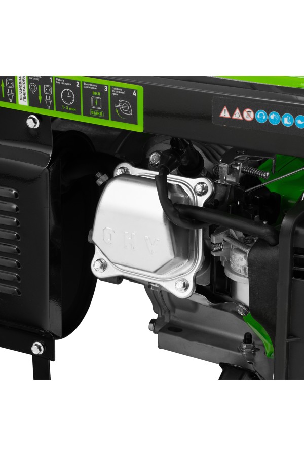 Генератор бензиновый БС-3500Э, 3.2 кВт, 230В, 4-х тактный, 15 л, электростартер Сибртех