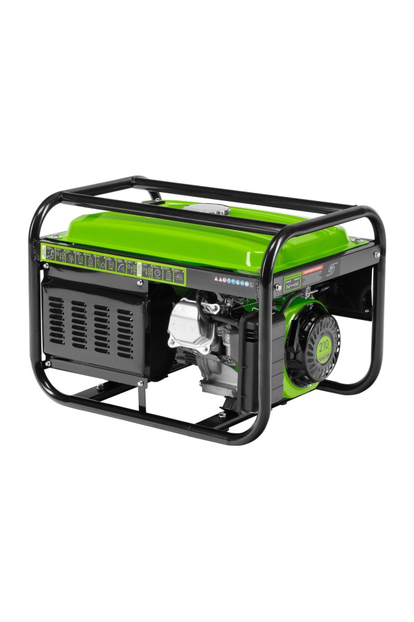 Генератор бензиновый БС-2800, 2.5 кВт, 230В, четырехтактный, 15 л, ручной стартер Сибртех