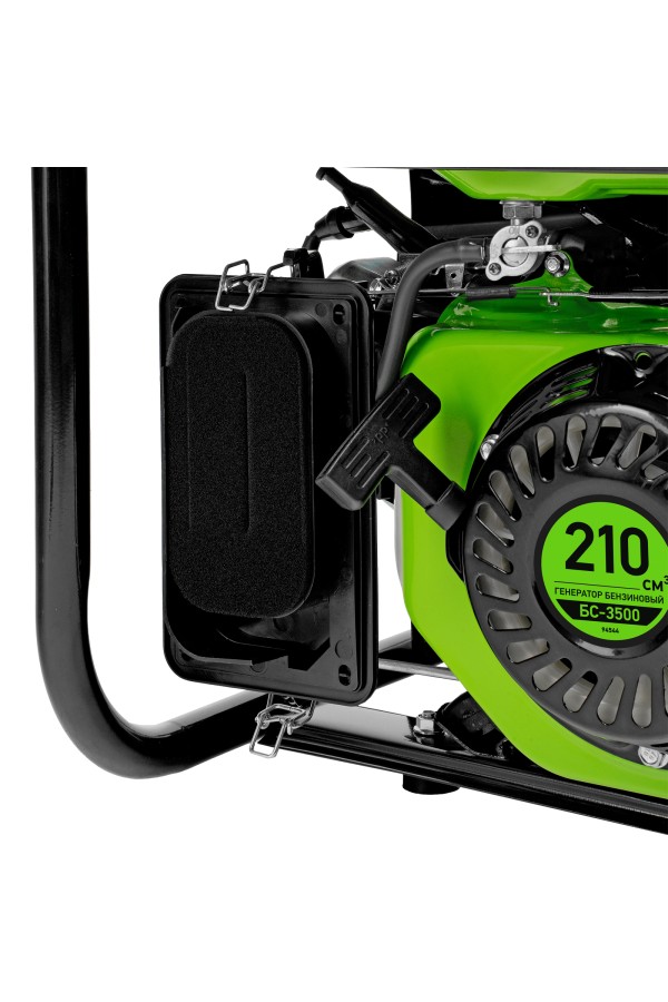 Генератор бензиновый БС-3500, 3.2 кВт, 230В, четырехтактный, 15 л, ручной стартер Сибртех