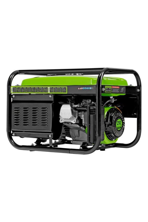 Генератор бензиновый БС-3500, 3.2 кВт, 230В, четырехтактный, 15 л, ручной стартер Сибртех