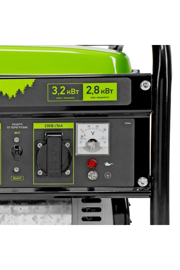 Генератор бензиновый БС-3500, 3.2 кВт, 230В, четырехтактный, 15 л, ручной стартер Сибртех