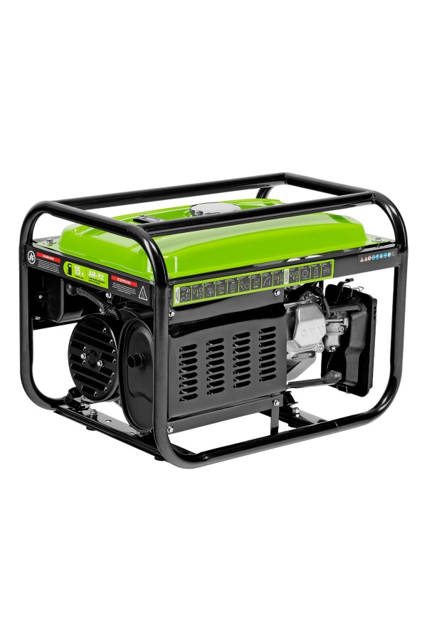 Генератор бензиновый БС-3500, 3.2 кВт, 230В, четырехтактный, 15 л, ручной стартер Сибртех