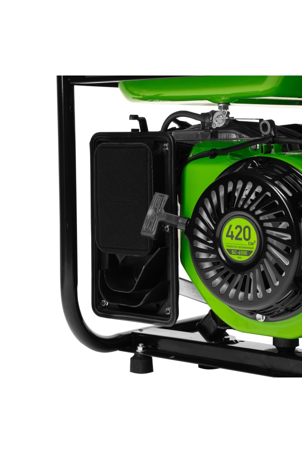 Генератор бензиновый БС-6500, 5.5 кВт, 230В, четырехтактный, 25 л, ручной стартер Сибртех