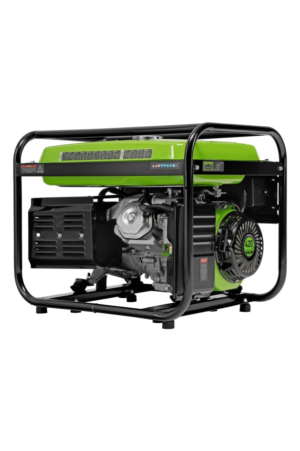 Генератор бензиновый БС-8000, 6,6 кВт, 230В, четырехтактный, 25 л, ручной стартер Сибртех