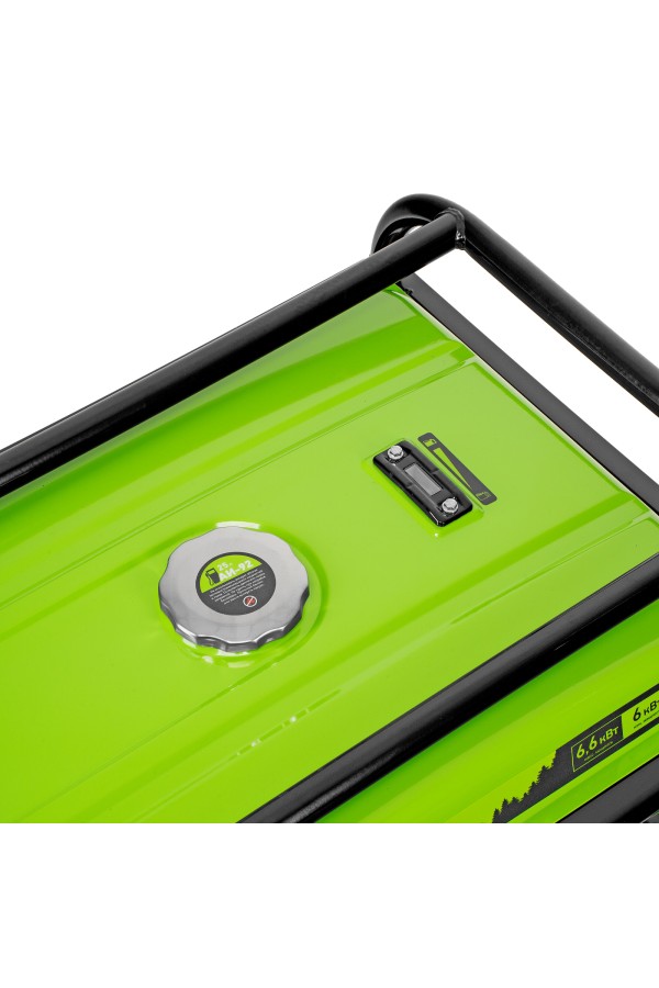 Генератор бензиновый БС-8000, 6,6 кВт, 230В, четырехтактный, 25 л, ручной стартер Сибртех