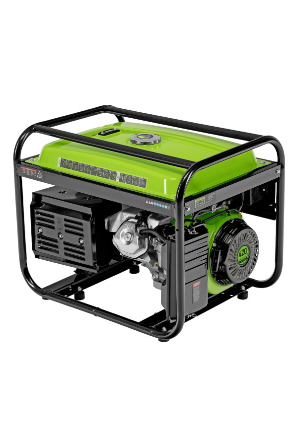 Генератор бензиновый БС-8000, 6,6 кВт, 230В, четырехтактный, 25 л, ручной стартер Сибртех