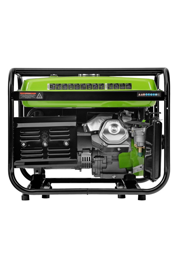 Генератор бензиновый БС-8000, 6,6 кВт, 230В, четырехтактный, 25 л, ручной стартер Сибртех