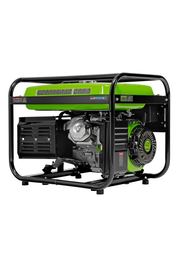 Генератор бензиновый БС-6500Э, 5.5 кВт, 230В, четырехтактный, 25 л, электростартер Сибртех