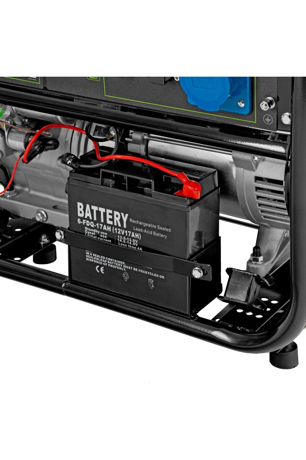 Генератор бензиновый БС-6500Э, 5.5 кВт, 230В, четырехтактный, 25 л, электростартер Сибртех