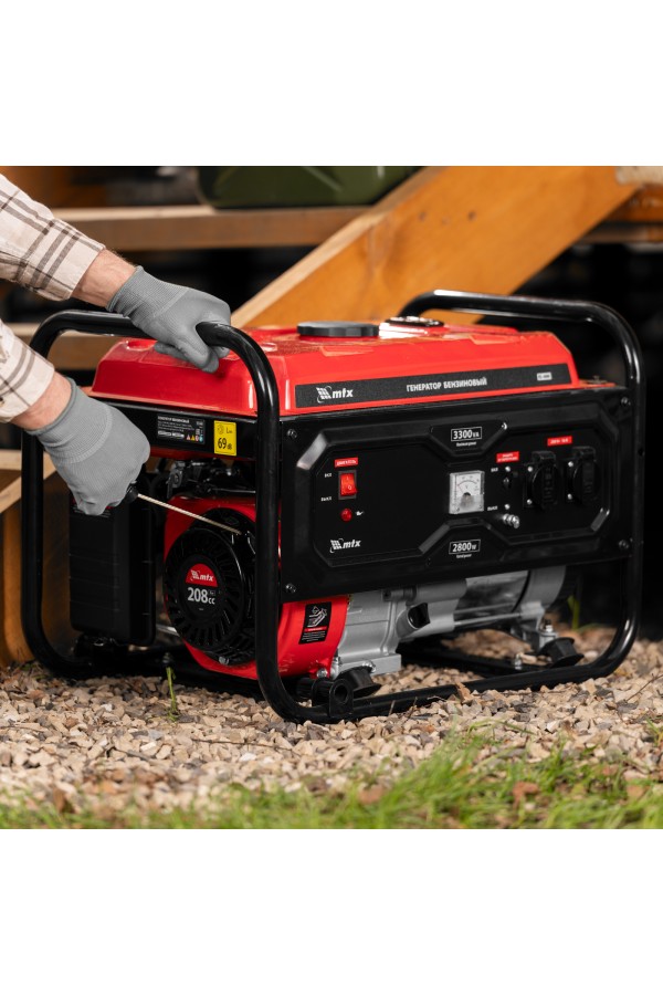 Генератор бензиновый RS-4000, 3,3 кВт, 230В, ручной стартер MTX