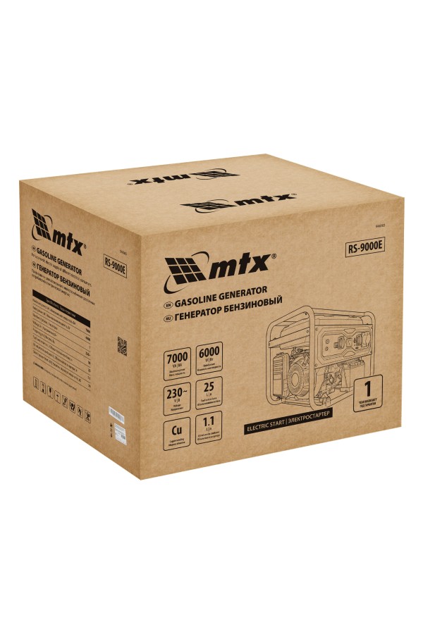 Генератор бензиновый RS-9000E, 7 кВт, 230В, электростартер MTX