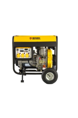 Генератор дизельный DD6300Е, 5.0 кВт, 220 В/50 Гц, 15 л, электростартер Denzel