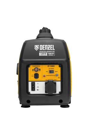 Генератор инверторный GT-1200iS, 1.2 кВт, 230 В, бак 2.4 л, закрытый корпус, ручной старт Denzel