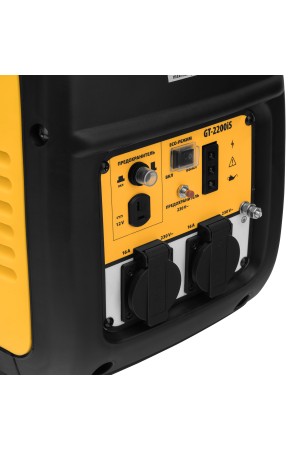 Генератор инверторный GT-2200iS, 2.2 кВт, 230 В, бак 4 л, закрытый корпус, ручной старт Denzel