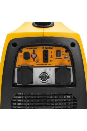 Генератор инверторный GT-3200iSE, 3.2 кВт, 230 В, бак 6 л, закрытый корпус, электростартер Denzel