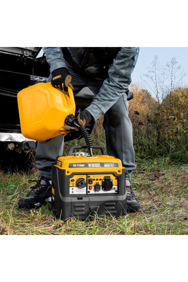 Генератор инверторный GS-1100iF, 1,1 кВт, 230 В, ручной старт DENZEL