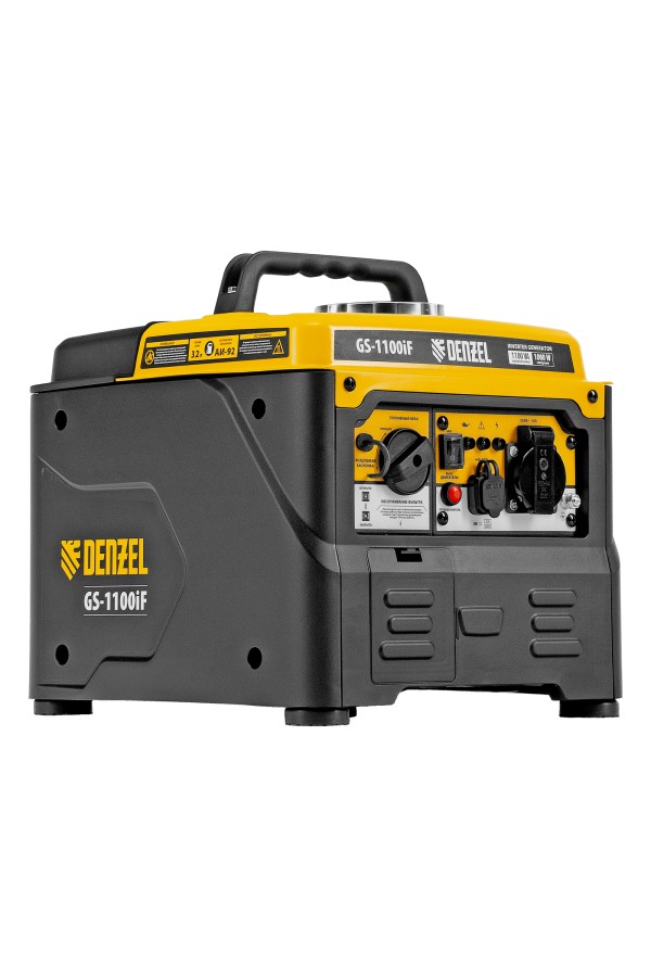 Генератор инверторный GS-1100iF, 1,1 кВт, 230 В, ручной старт DENZEL