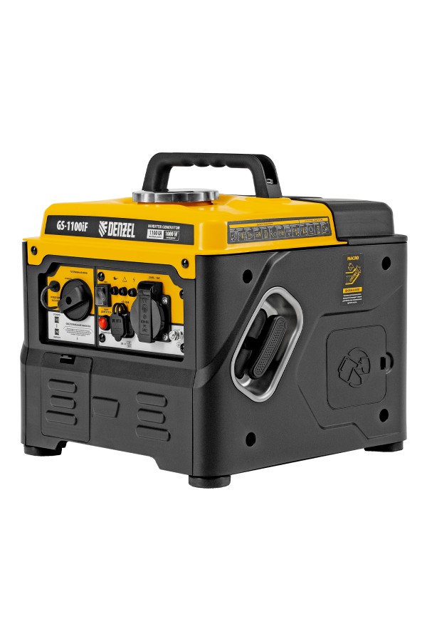 Генератор инверторный GS-1100iF, 1,1 кВт, 230 В, ручной старт DENZEL