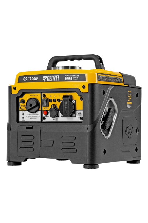 Генератор инверторный GS-1100iF, 1,1 кВт, 230 В, ручной старт DENZEL