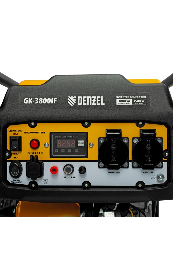 Генератор инверторный GK-3800iF, 3,8 кВт, 230 В, ручной старт DENZEL