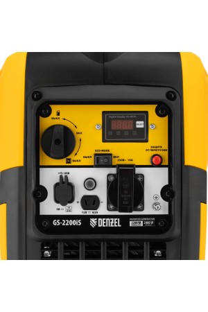 Генератор инверторный GS-2200iS, 2,2 кВт, 230 В, закрытый корпус, ручной старт DENZEL