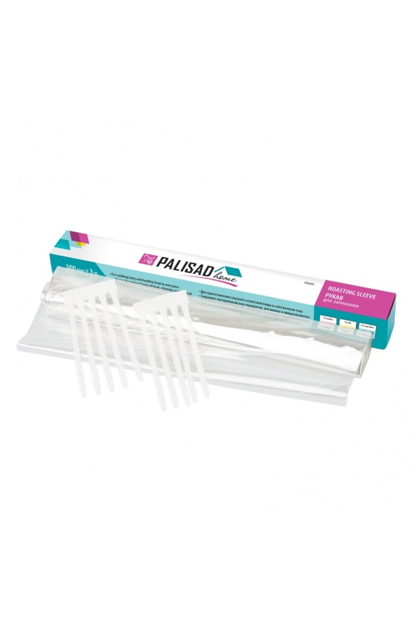 Рукав для запекания 3 м x 30 см, 10 хомутиков в комплекте, Home Palisad