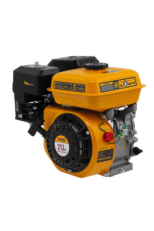 Двигатель бензиновый RX-17S, 7 л.с., 212 см3, горизонтальный вал шлиц 25 мм Denzel