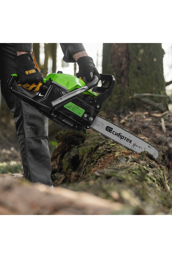 Пила цепная бензиновая ПЦБ-4540, шина 40 см, 45 см3, 2.9 л.с, шаг 0.325, паз 1.5 мм, 64 звена Сибртех