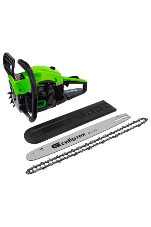 Пила цепная бензиновая ПЦБ-5245, шина 45 см, 52 см3, 3.4 л.с, шаг 0.325, паз 1.5 мм, 72 звена Сибртех