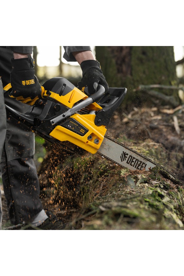 Пила цепная бензиновая DS-4516, шина 40 см, 45 см3, 2,5 л.с, шаг 0,325, паз 1,5 мм, 64 звена Denzel