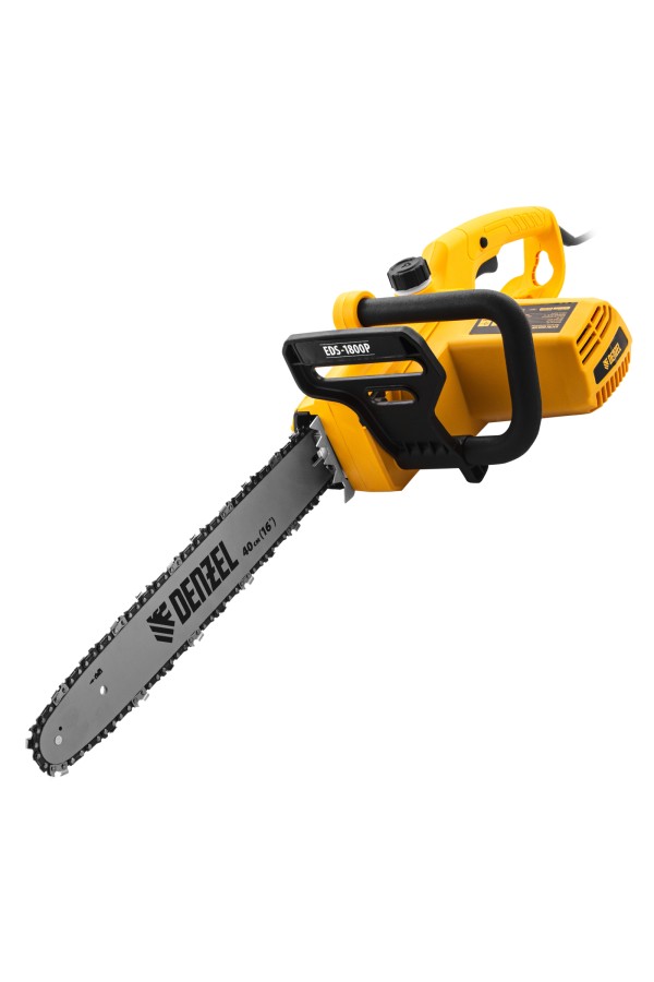 Пила цепная электрическая EDS-1800P, 1.8 кВт,поперечная, шина 40 см, шаг 3/8, паз 1.3 мм, 57 звеньев Denzel