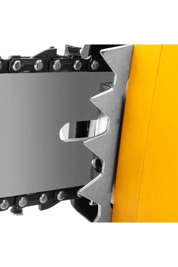 Пила цепная электрическая EDS-1800P, 1.8 кВт,поперечная, шина 40 см, шаг 3/8, паз 1.3 мм, 57 звеньев Denzel