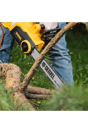 Пила цепная электрическая EDS-2000P, 2 кВт,поперечная, шина 40 см, шаг 3/8, паз 1.3 мм, 57 звеньев Denzel