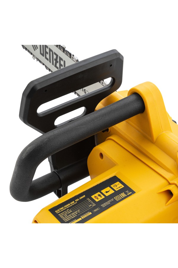 Пила цепная электрическая EDS-2000P, 2 кВт,поперечная, шина 40 см, шаг 3/8, паз 1.3 мм, 57 звеньев Denzel