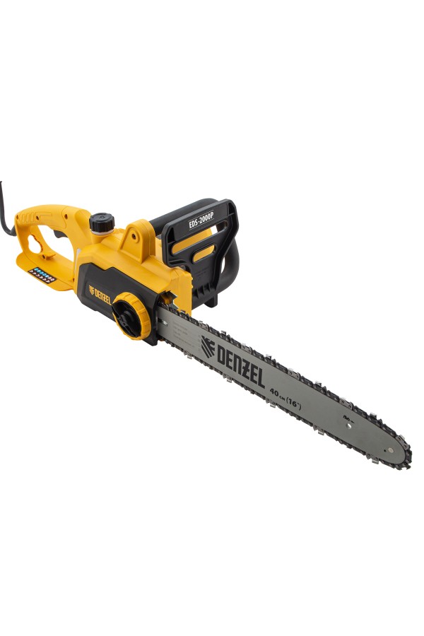 Пила цепная электрическая EDS-2000P, 2 кВт,поперечная, шина 40 см, шаг 3/8, паз 1.3 мм, 57 звеньев Denzel
