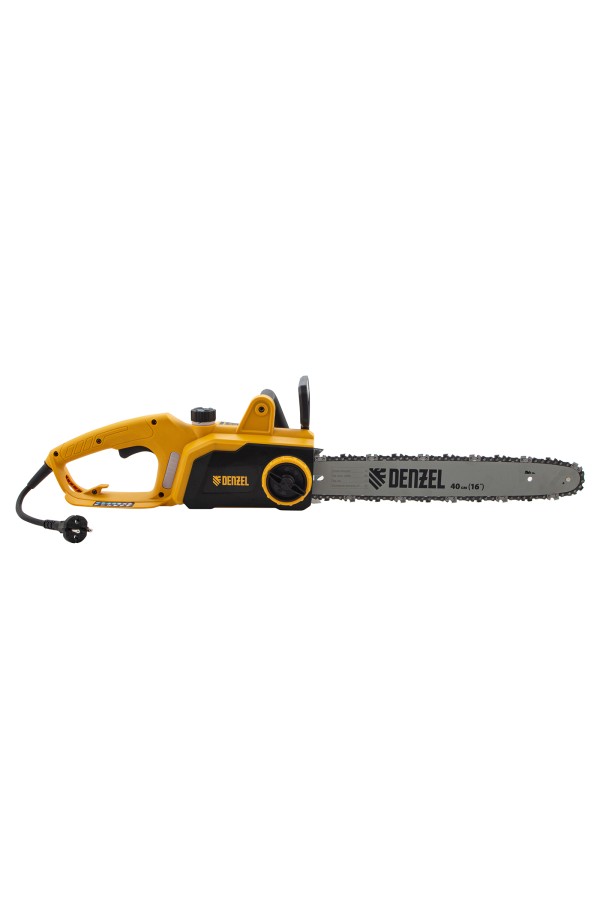 Пила цепная электрическая EDS-2000P, 2 кВт,поперечная, шина 40 см, шаг 3/8, паз 1.3 мм, 57 звеньев Denzel